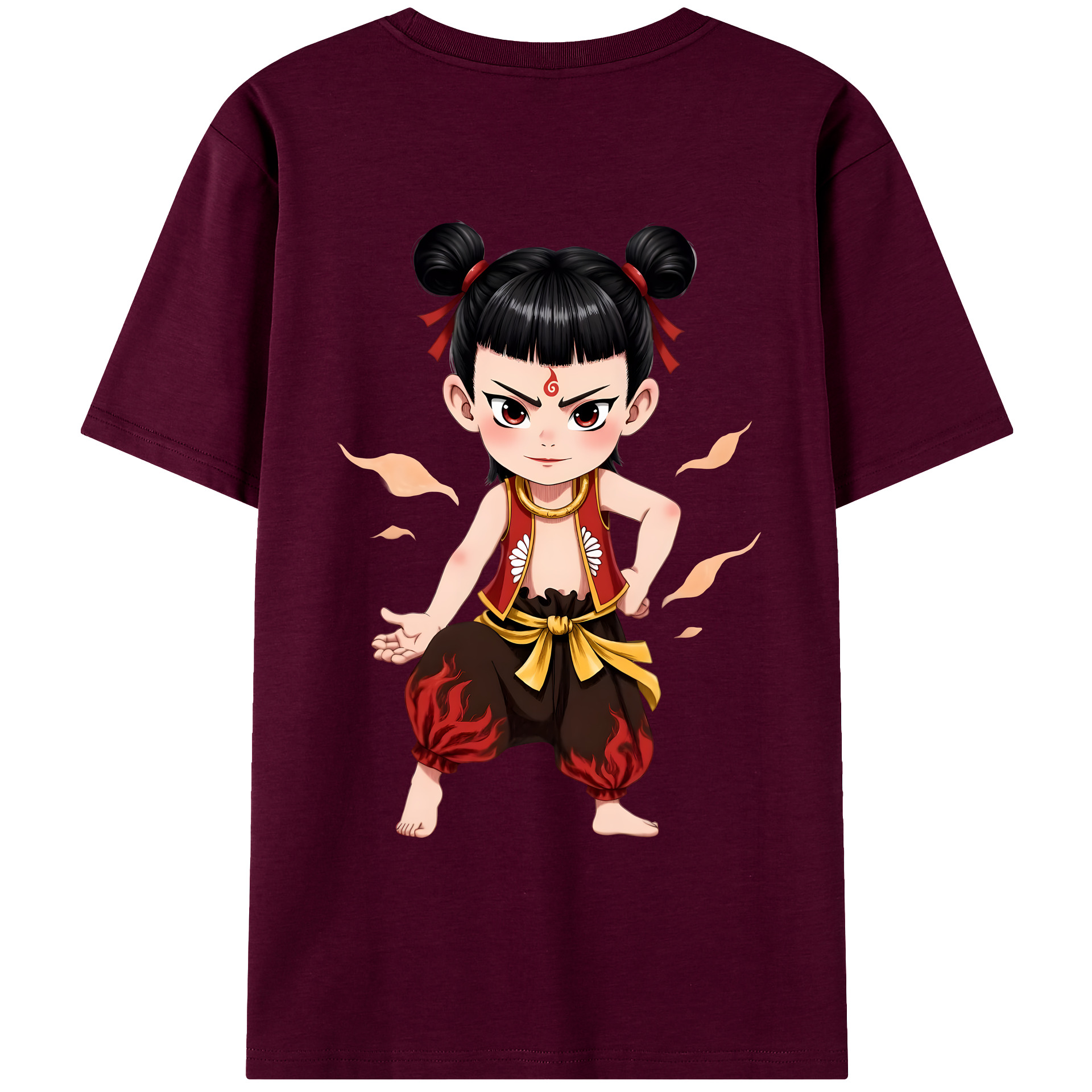 （画像用） Ne Zha 2 ナタ 魔童の大暴れ レディース半袖Tシャツ(バックプリント)